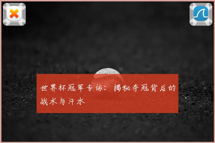 世界杯冠军专访:揭秘夺冠背后的战术与汗水