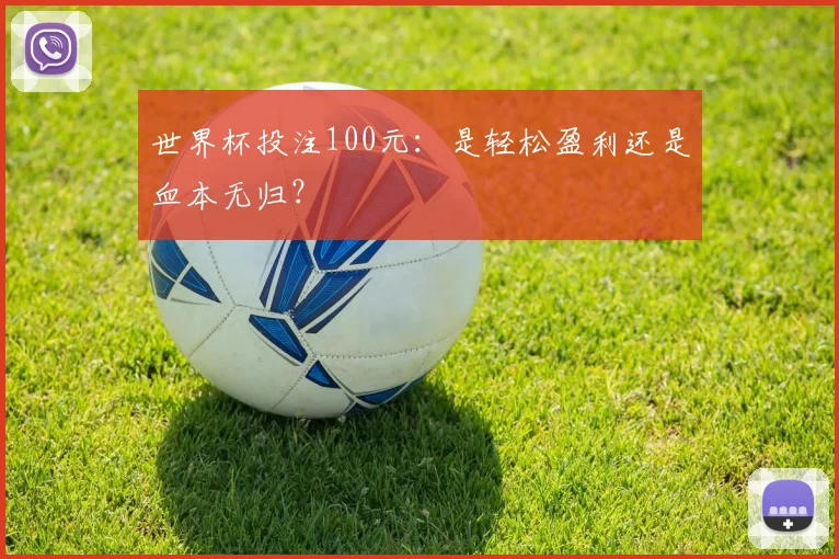 世界杯投注100元：是轻松盈利还是血本无归？